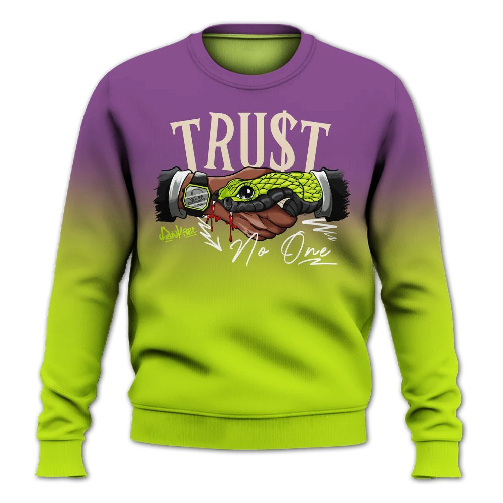 Sweatshirt To Match GS Black Barely Volt 11s - Snake Trust No One Drip All Over Print