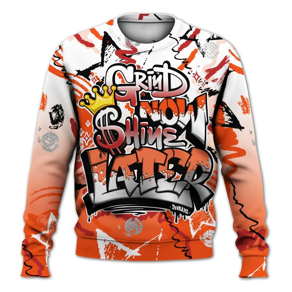 Sweatshirt To Match Kobe 6 Protro Total Orange - Grind Shine Later Drip All Over Print