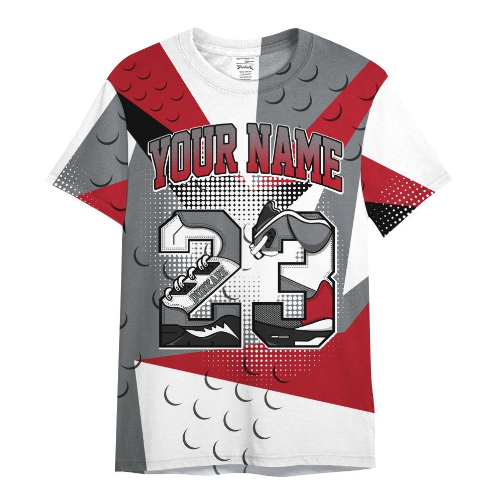 Shirt To Match Retro Fire Red 9s - Poly Custom Name Number 23 5s All Over Print