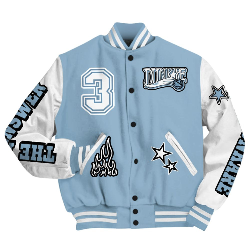 Varsity Jacket To Match High University Blue 1s - Allen Answer Skeleton All Over Print