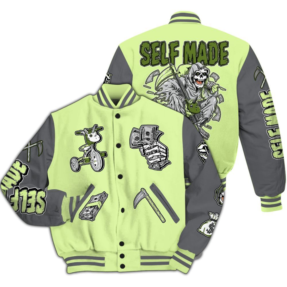 Varsity Jacket To Match Smoke Grey Volt TR 1s - Self Make Skeleton All Over Print