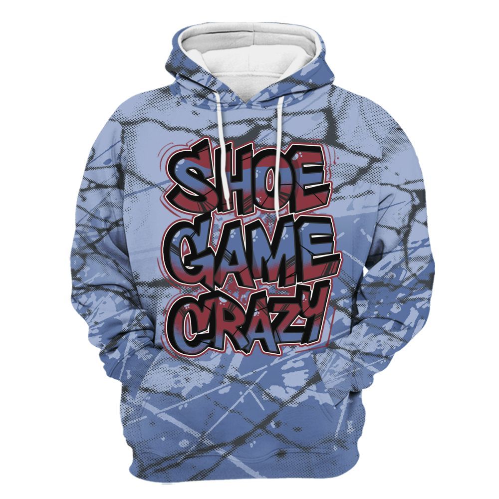 Hoodie To Match Black Metallic 5s - Shoe Game Crazy Graphic All Over Print