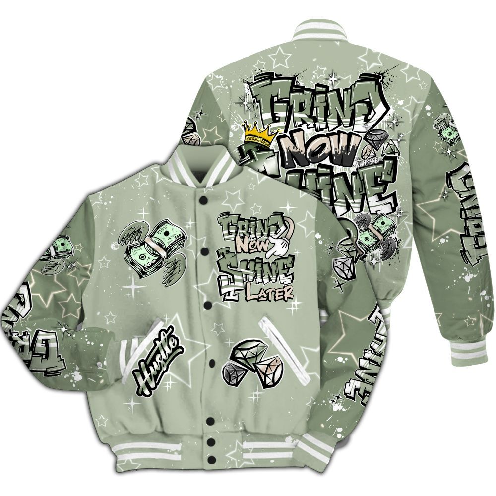 Varsity Jacket To Match Seafoam Sail 4s - Grind2 Shine Later All Over Print