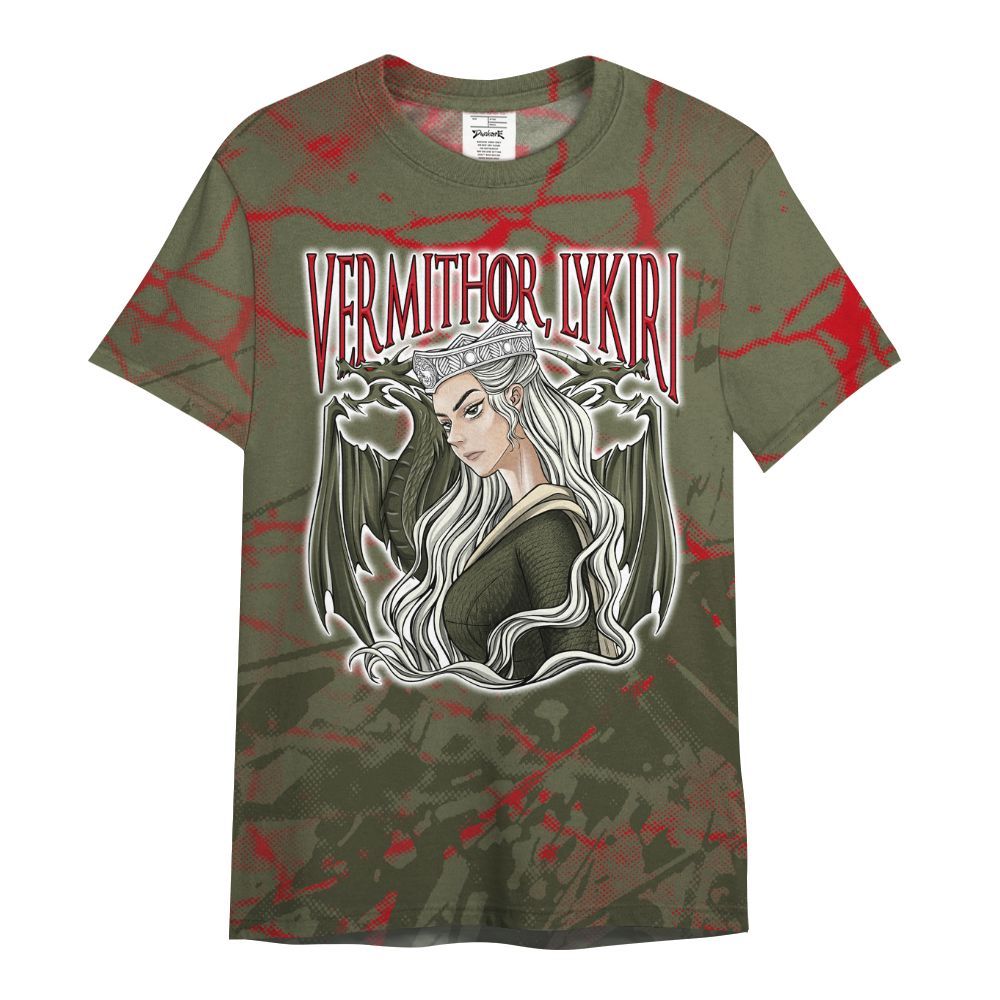 Shirt To Match Travis Scott Low OG Medium Olive 1s - Dragon's Mom! Profound All Over Print