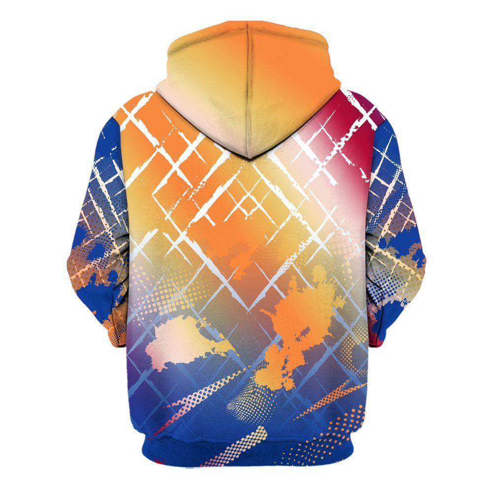 Hoodie To Match Air Griffey Max Los Angeles 1s - Halftone Stand Business Dripping All Over Print