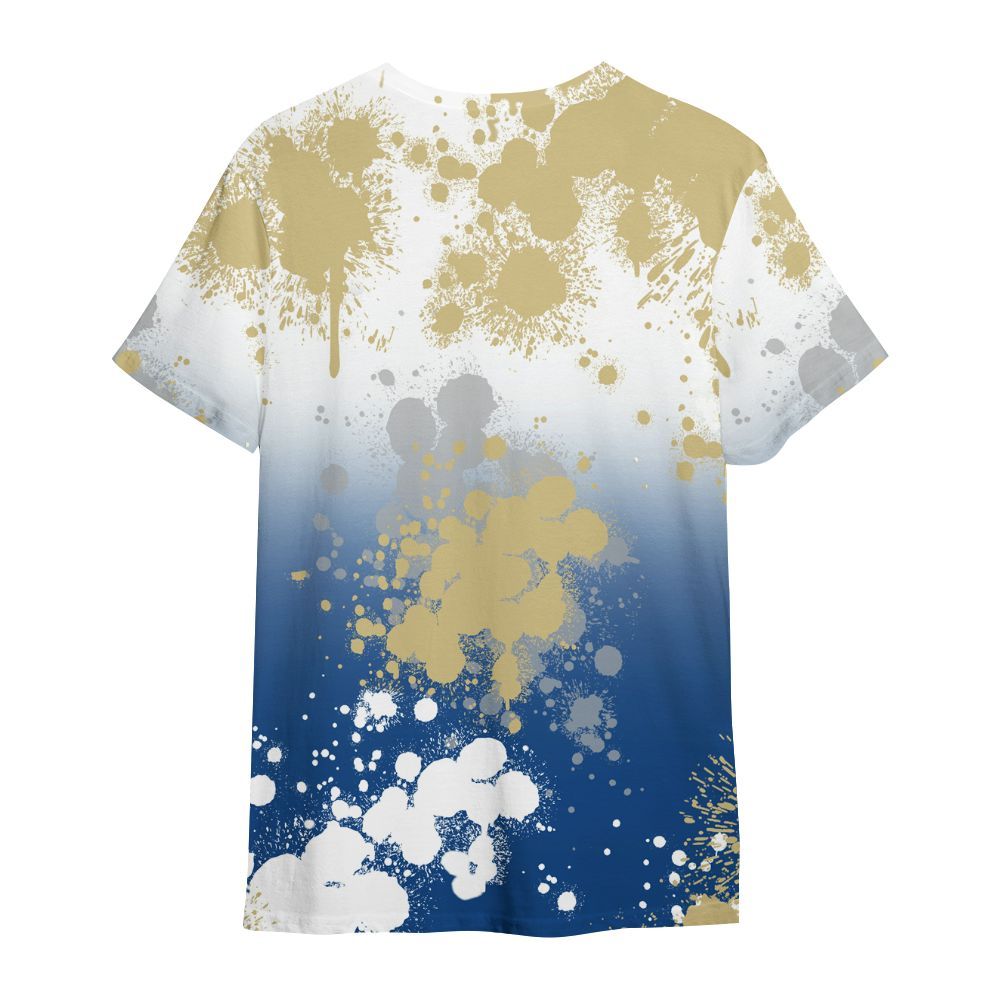 Shirt To Match Air Ship Royal Blue - God Blessed Ink Drip All Over Print