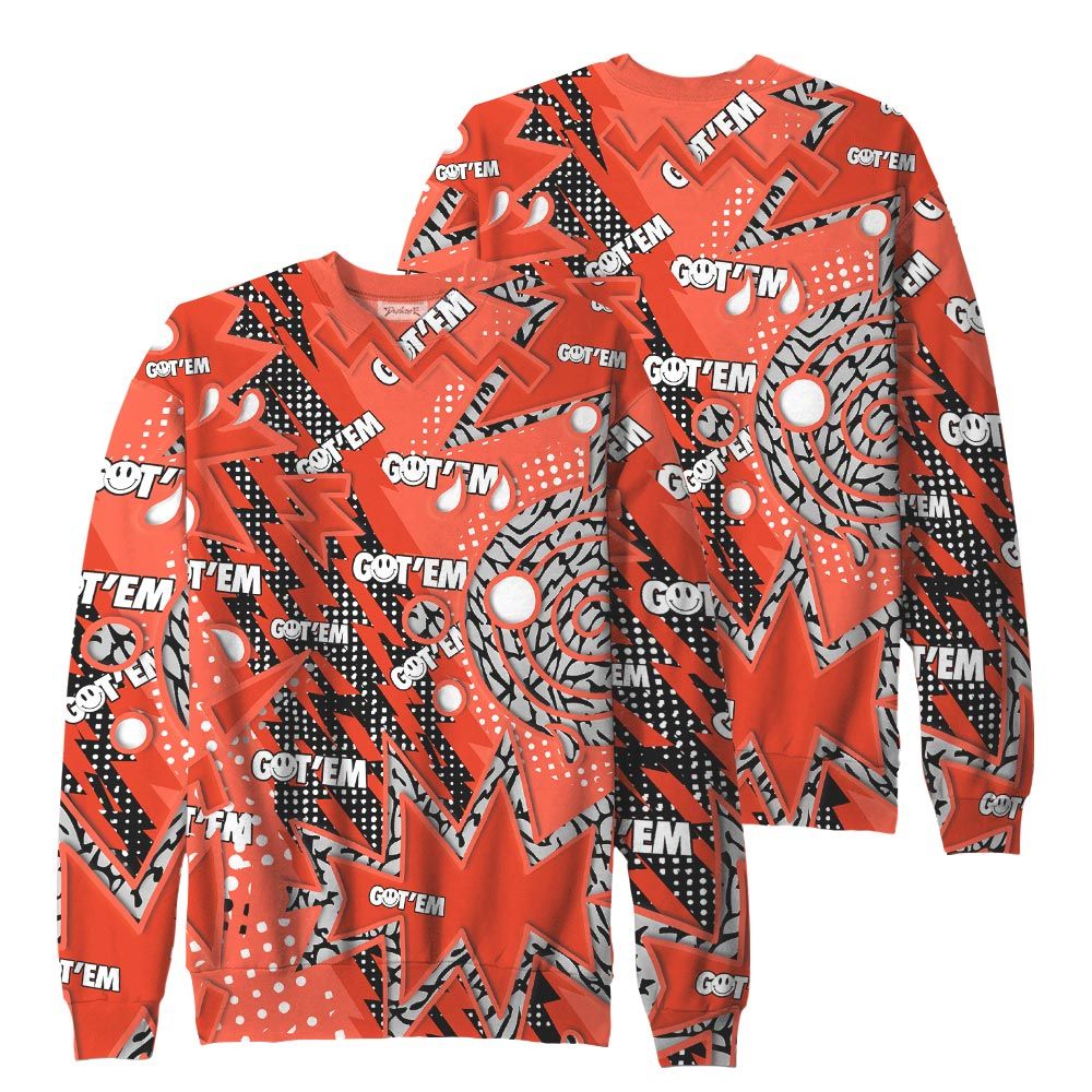 Sweatshirt To Match, Georgia Peach 3s Sweatshirt, Retro Vintage 90s Sweatshirt Outfit 3 Cosmic Clay 903 NCT