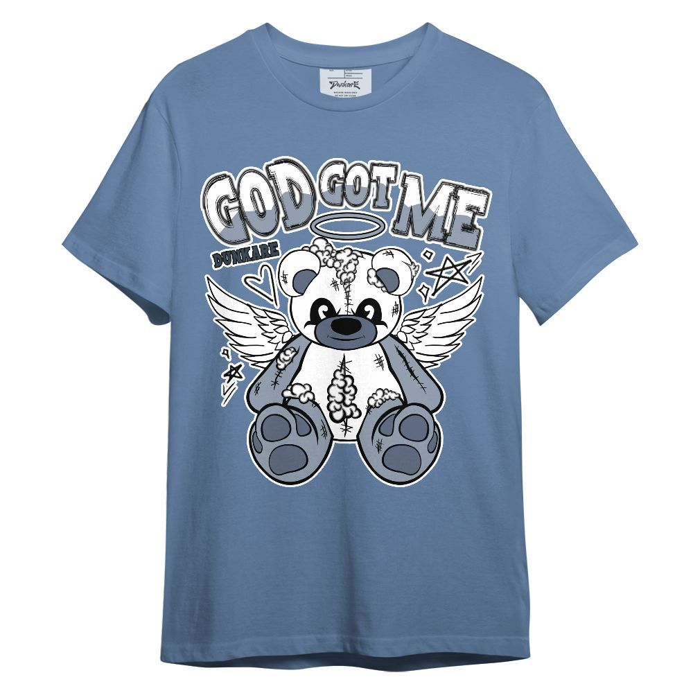 Shirt To Match Low Diffused Blue 11s - Gods Guides Me Bear Unisex Shirt