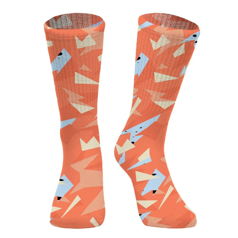 Sock To Match DJ Khaled Crimson Bliss 5s - Geometric Abstract Graphic