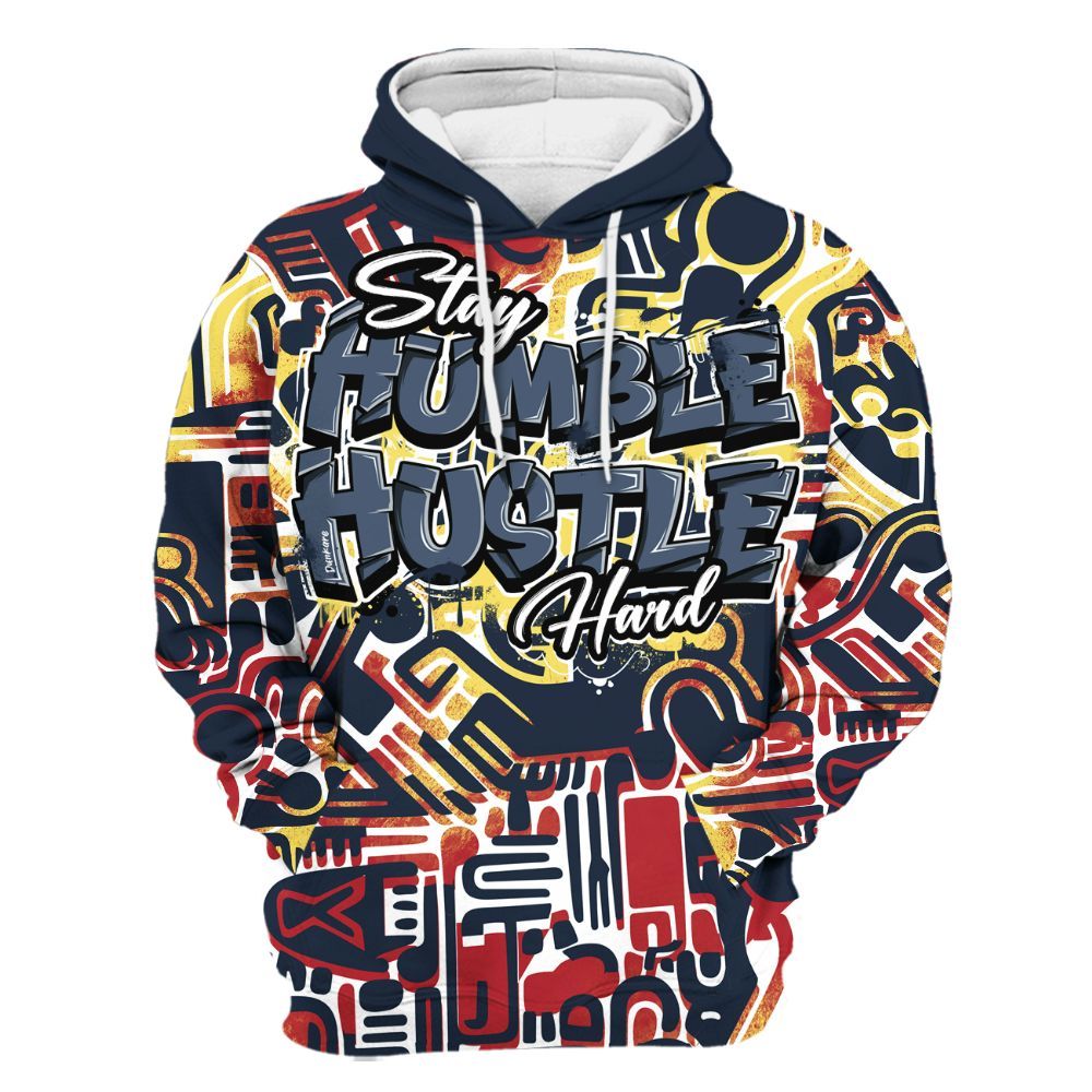 Hoodie To Match Dunk Low COJP What The 2024 - Humble Hustle Doodle Retro All Over Print