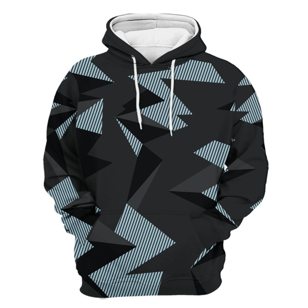 Hoodie To Match Chambray 7s - Geometric Camouflage Pattern All Over Print
