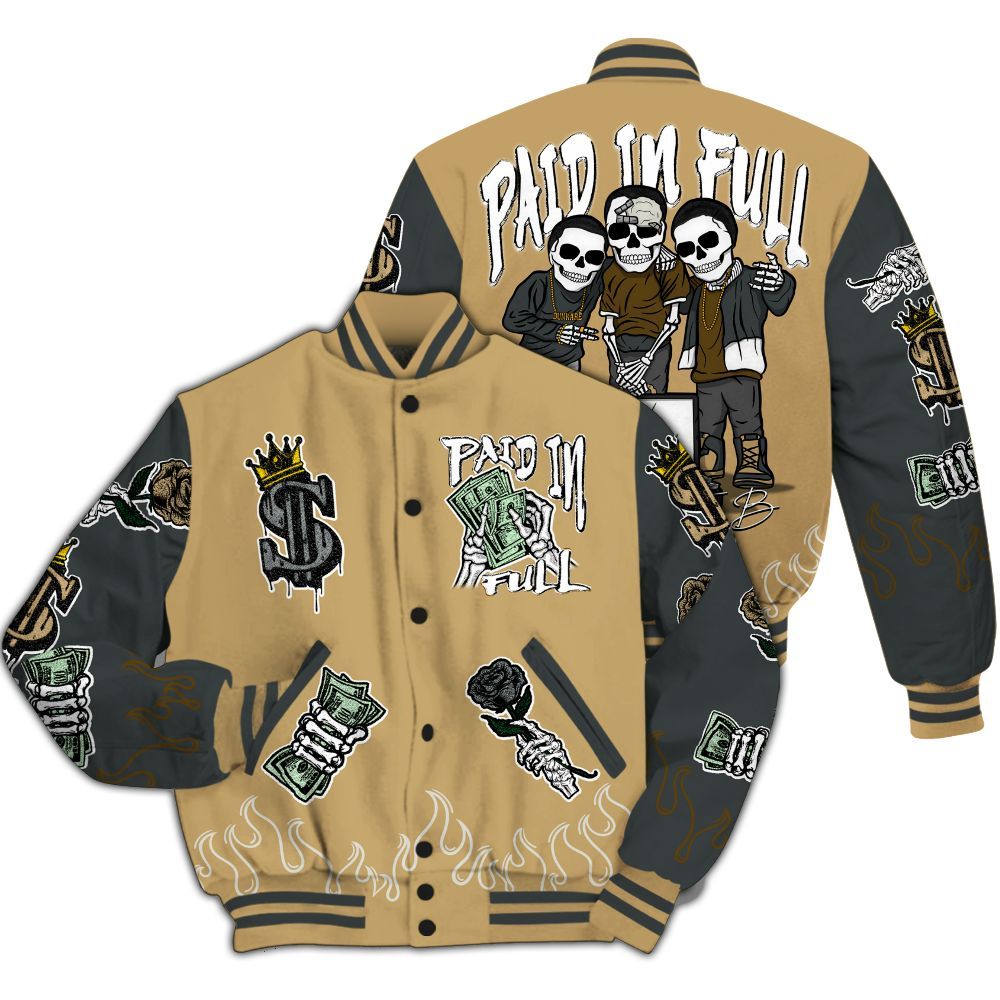 Varsity Jacket To Match Black LD 1000 - Fire Everybody Paid In All Over Print