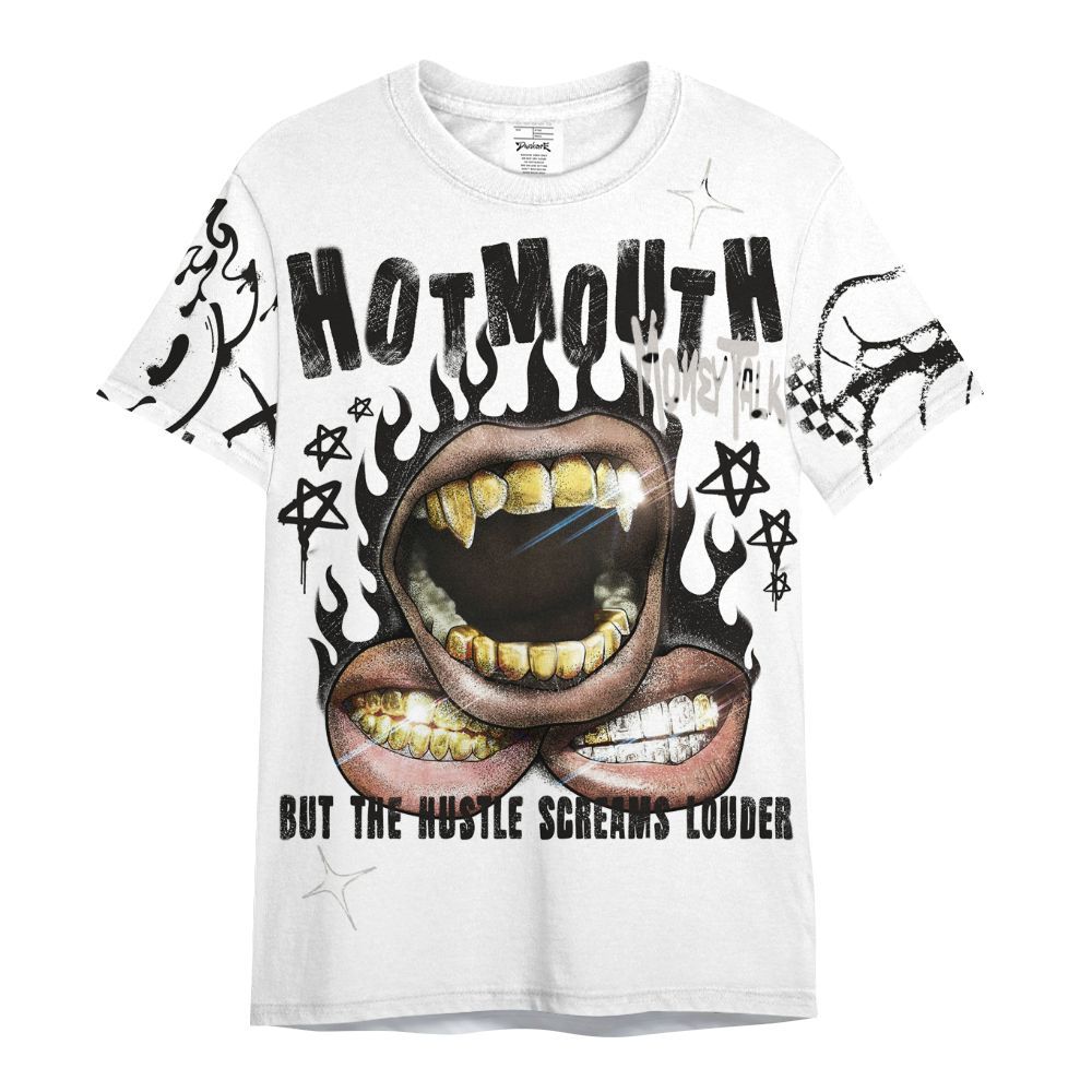 Shirt To Match Retro Reverse Metallic 5s - Mouth Burning Street Style All Over Print