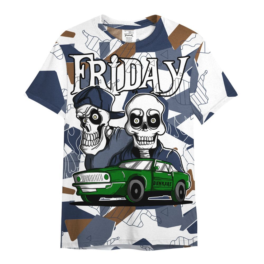 Shirt To Match Midnight Navy 13s - Friday Funny Retro All Over Print