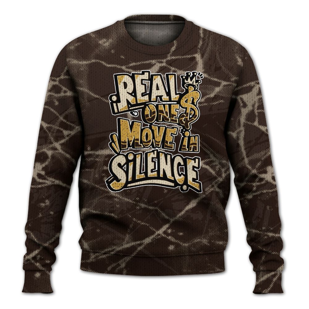 Knitted Sweater To Match 2025 Retro Earth 5s - Ones Move In Silence Graphic