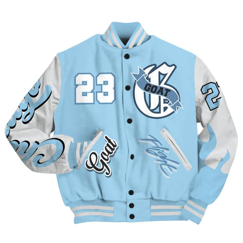 Varsity Jacket To Match Legend Blue 11s - The G.O.A.T Flight Streetwear All Over Print