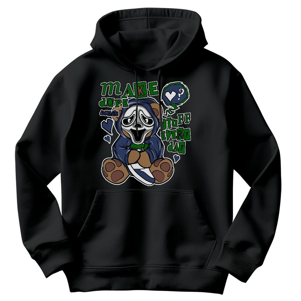 Sweatshirt To Match Midnight Navy 13s - Make Dopes Bear Graphic