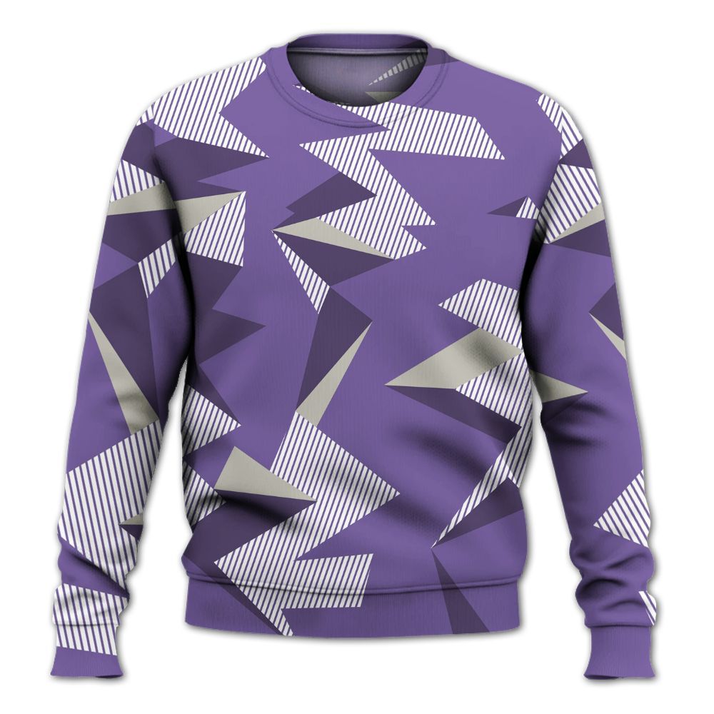 Sweatshirt To Match Dunk Low Black Raspberry - Geometric Camouflage Pattern All Over Print