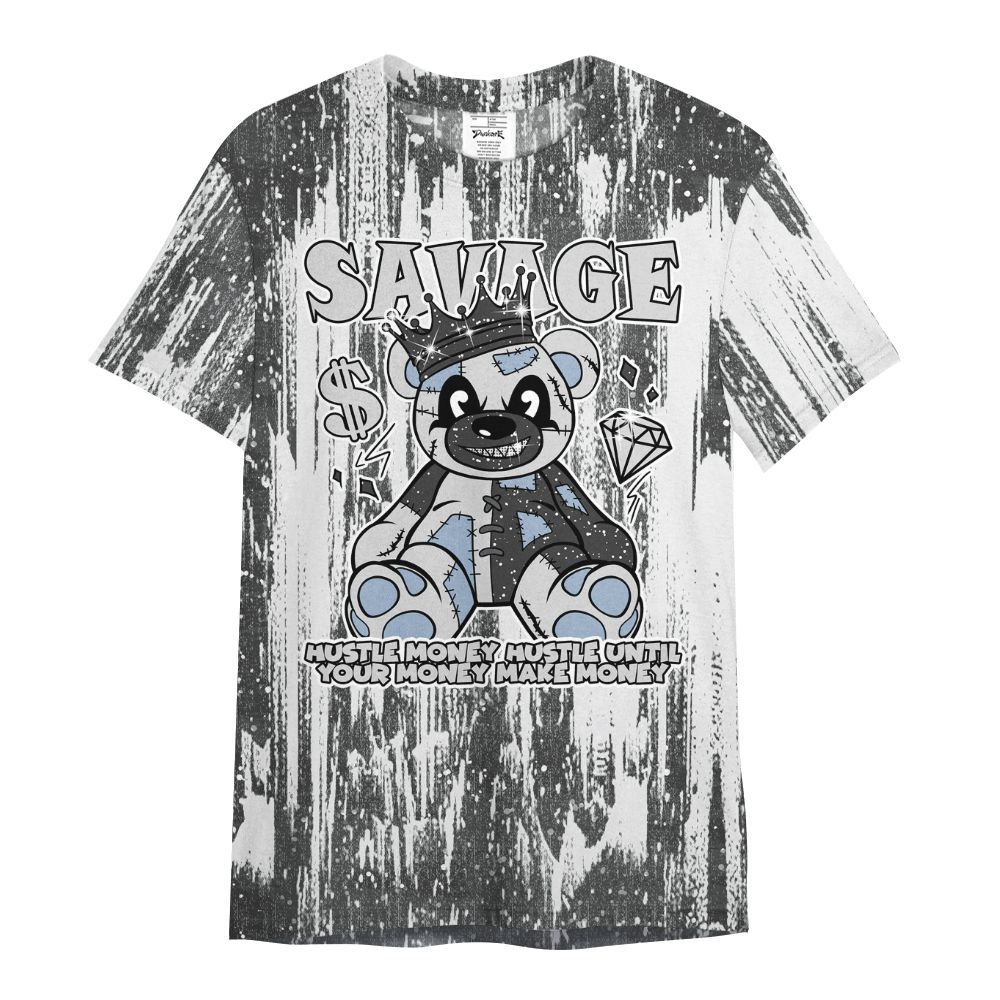 Shirt To Match Reverse Black White 6s - Savages Bear Glitch Art All Over Print