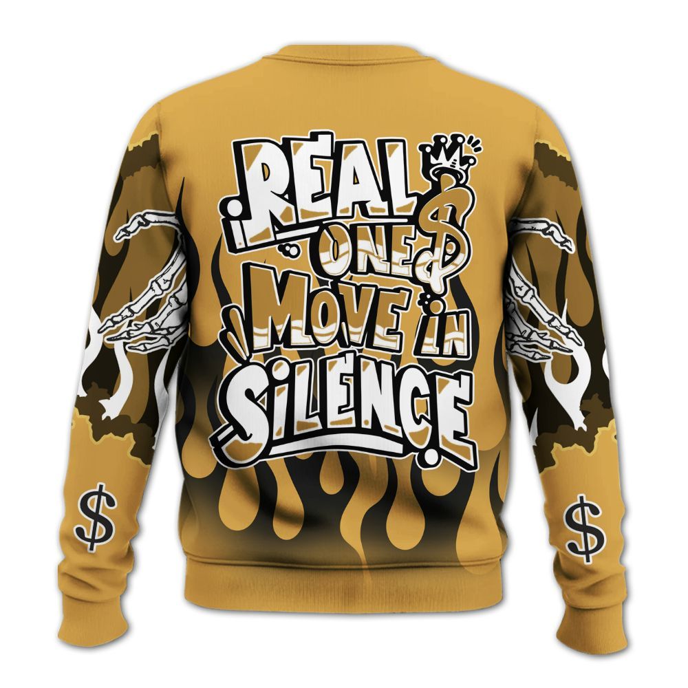 Sweatshirt To Match Low OG Rookie Of The Year 1s - Ones Move In Silence Graphic Trapped All Over Print