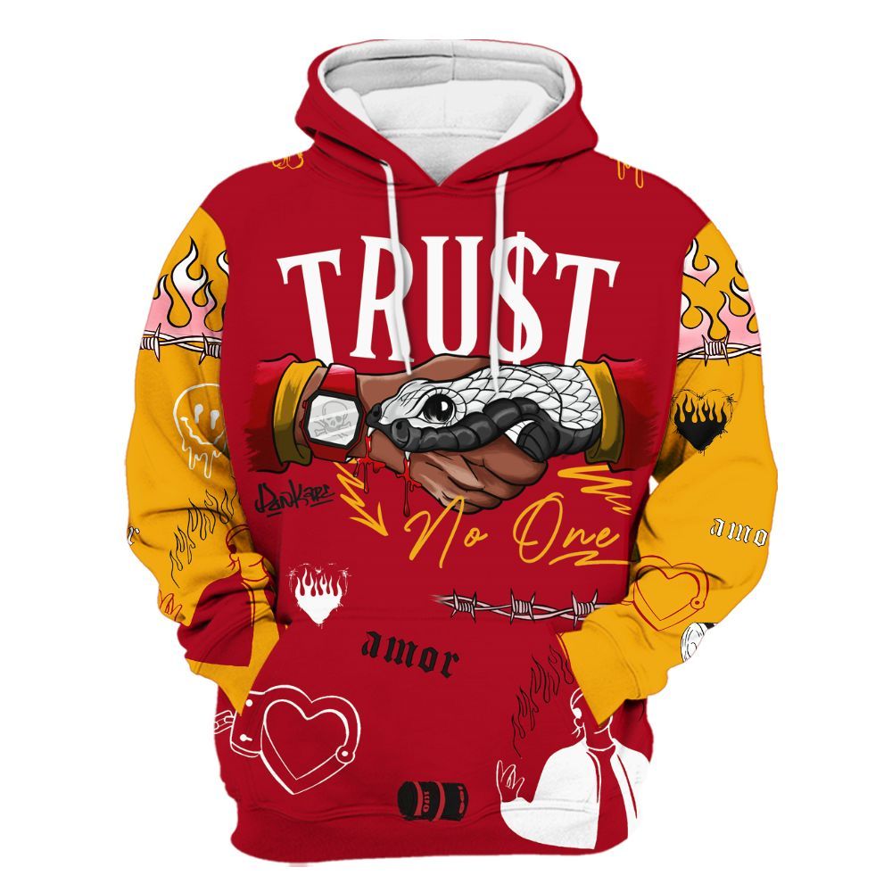 Hoodie To Match Cardinal 7s - Snake Trust No One All Over Print