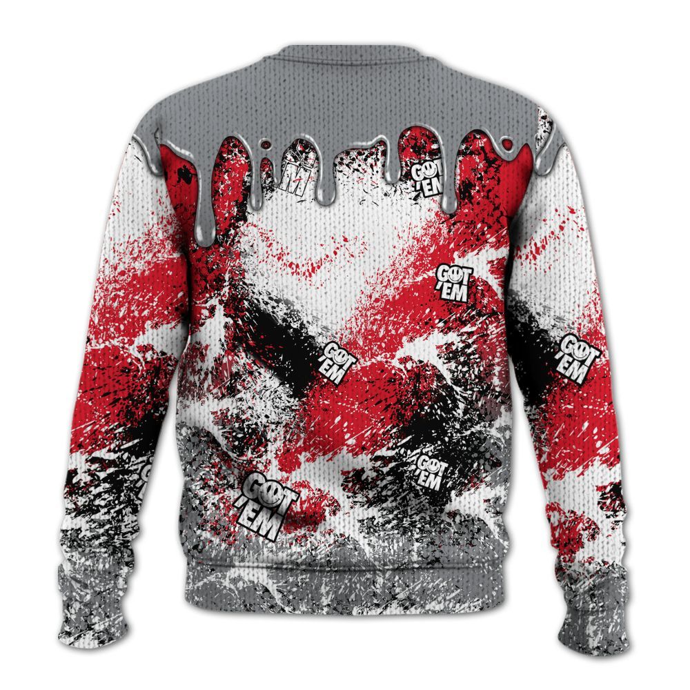 Knitted Sweater To Match Black Cement 3s - Dripping 23 Drip