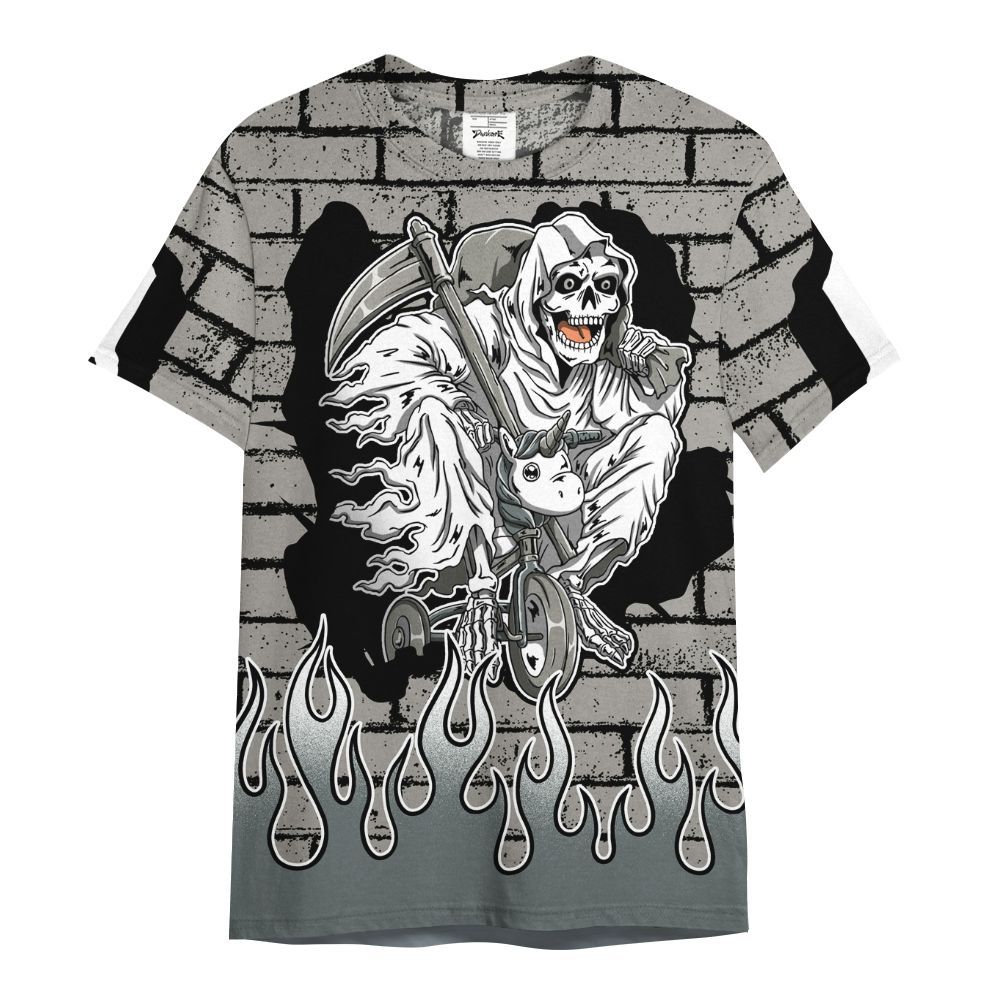 Shirt To Match Cool Grey 9s - Self Make Skeleton Crashed All Over Print
