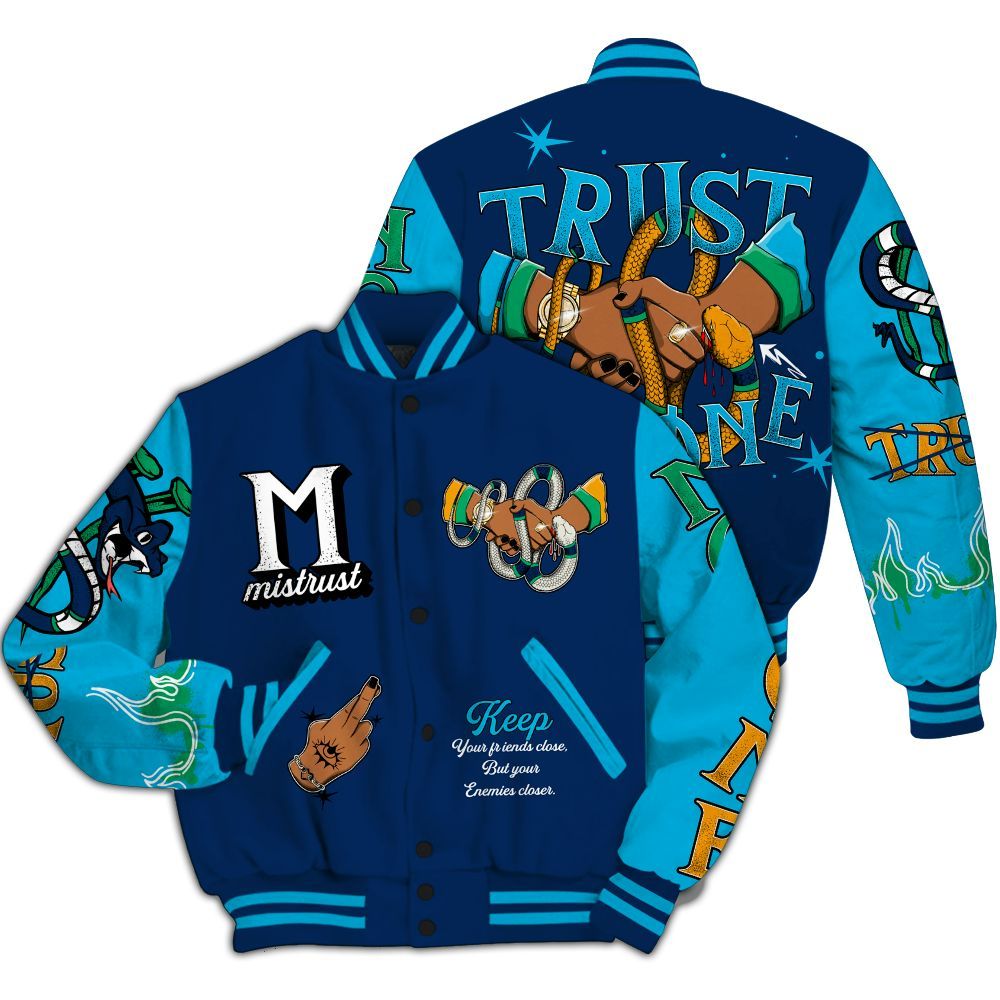 Varsity Jacket To Match Dunk Low GS Electric Algae - Trust No One Snake-Bite Street Style All Over Print