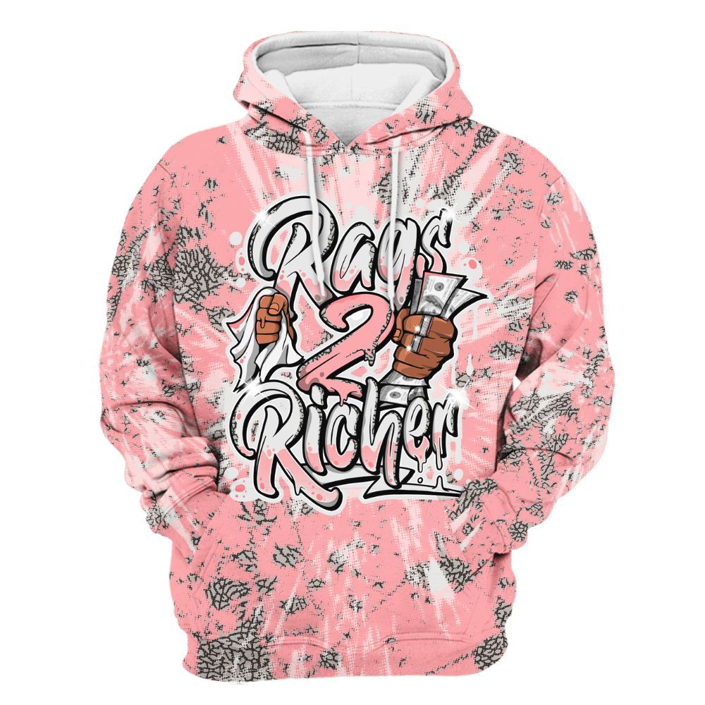 Hoodie To Match Retro Wings 3s - Rag 2 Rich Graphic Luxury All Over Print