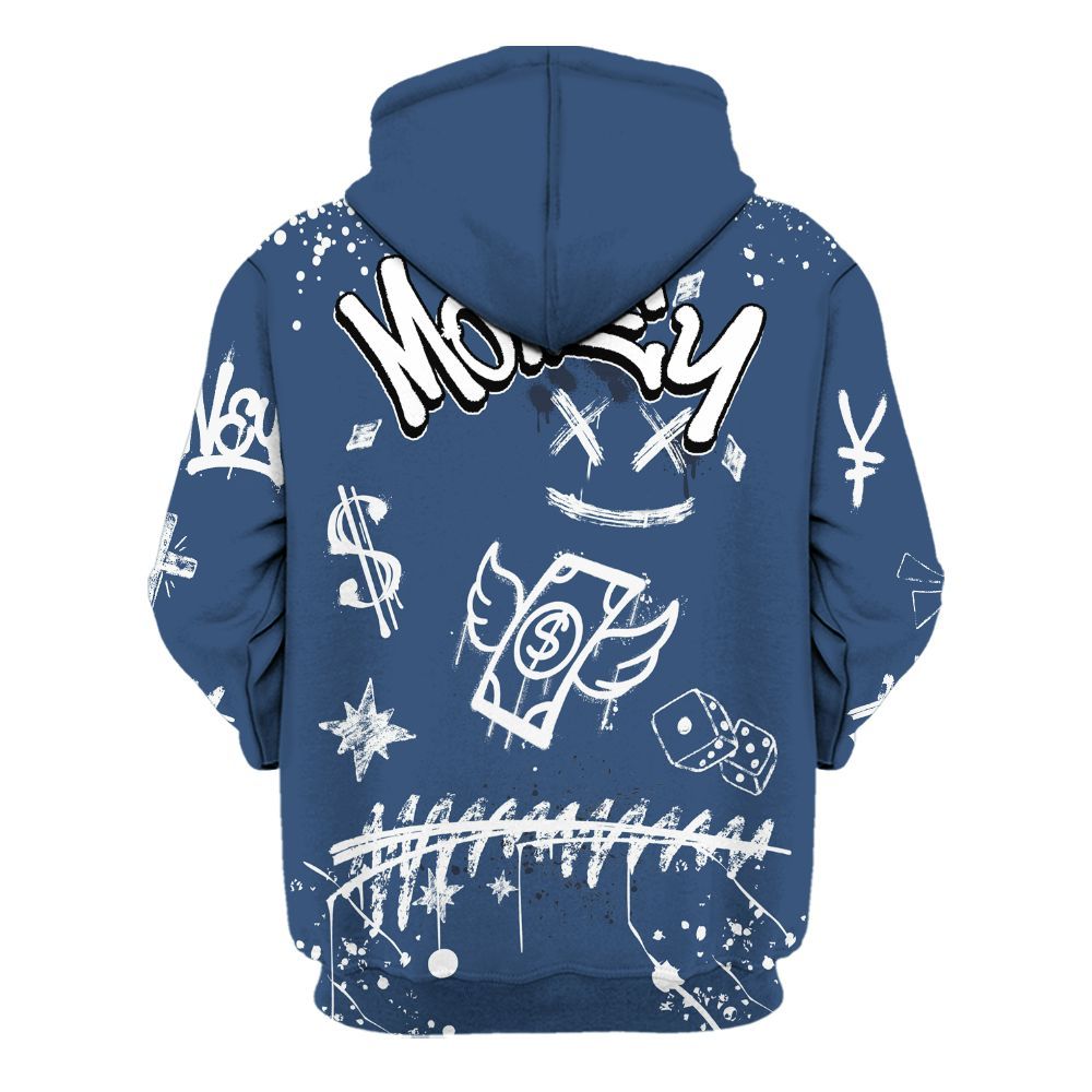 Hoodie To Match Midnight Navy 4s - Everybody Paid In Full Crayon All Over Print