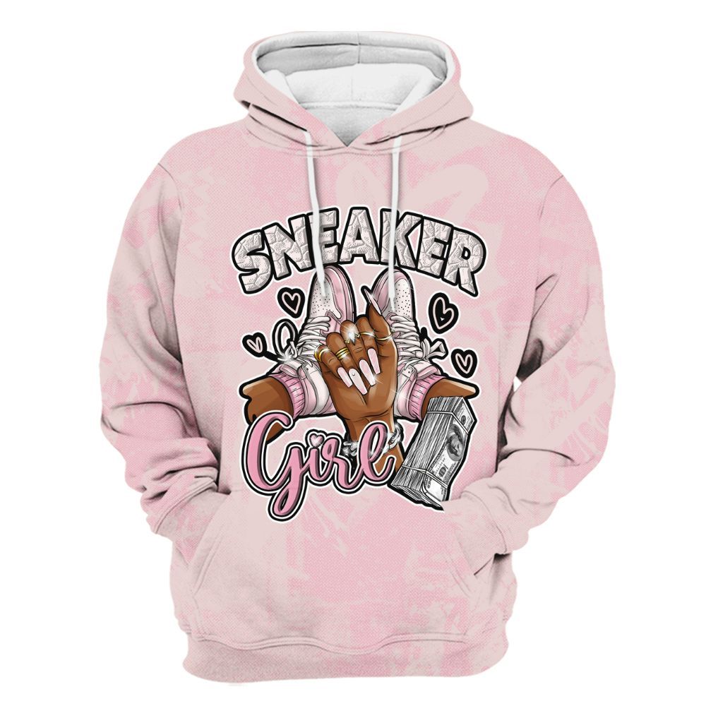 Hoodie To Match Dunk Low KD 17 Aunt Pearl - Sneakerz Girlz Heart Grunge All Over Print
