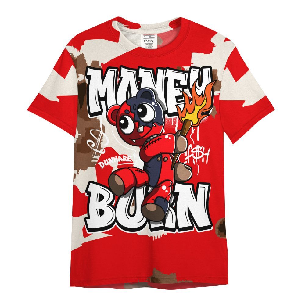 Shirt To Match Low OG Howard Bison 1s - Money Burn Retro All Over Print