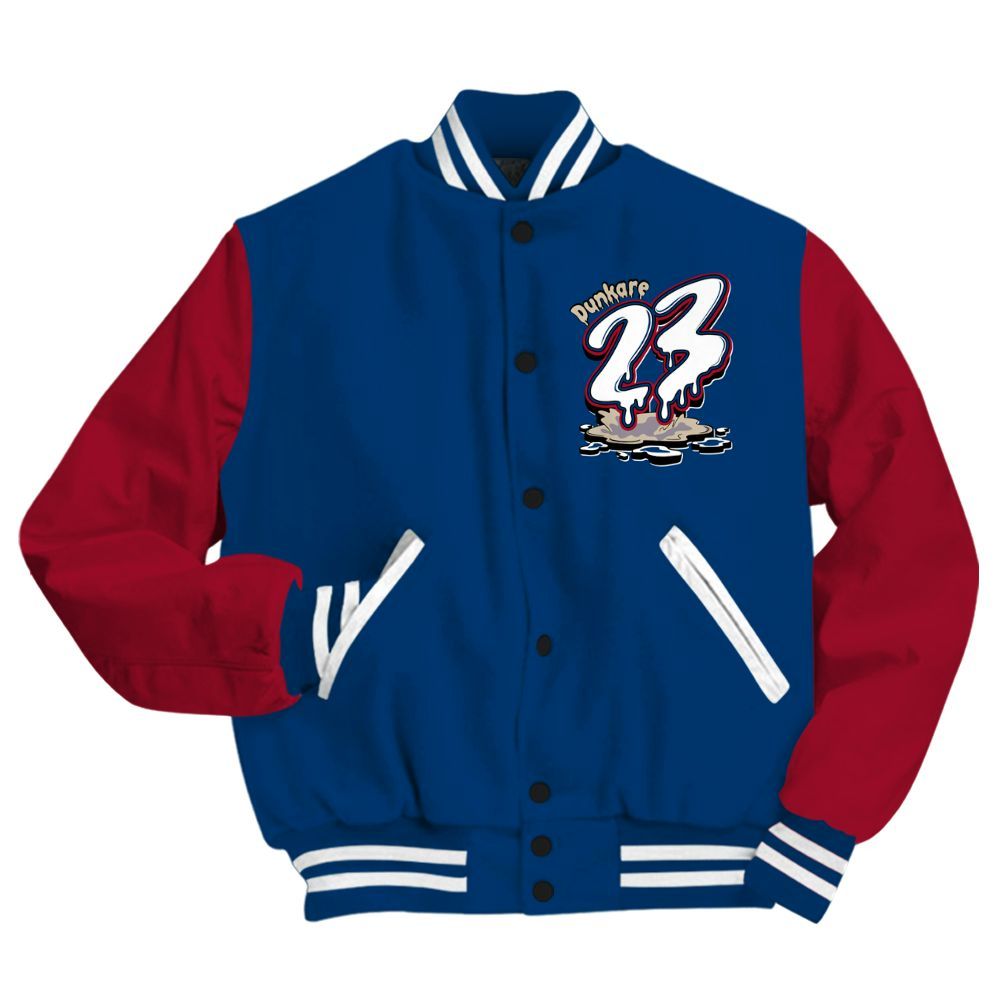 Varsity Jacket To Match Rare Air 4s - Custom Name 23 Drip All Over Print