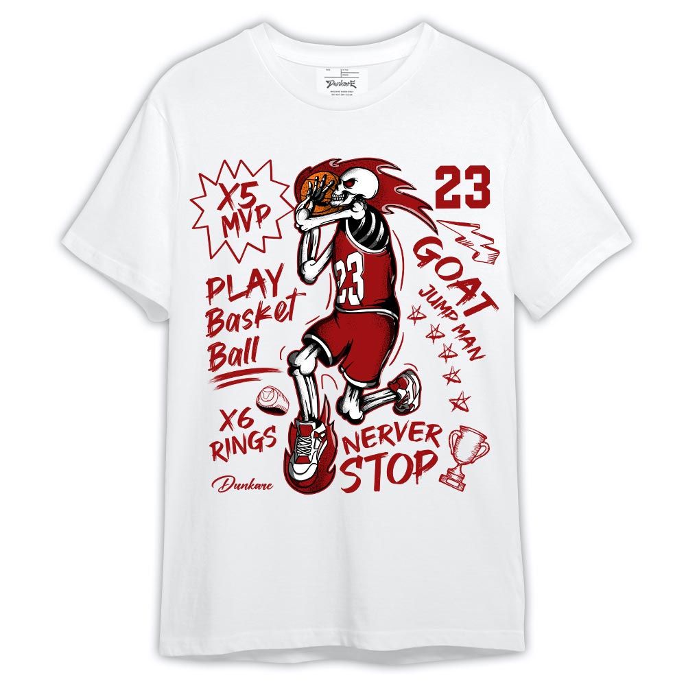 Shirt To Match Red Taxi 12s - Never Stop G.O.A.T Shirt Red Taxi 12s Outfit