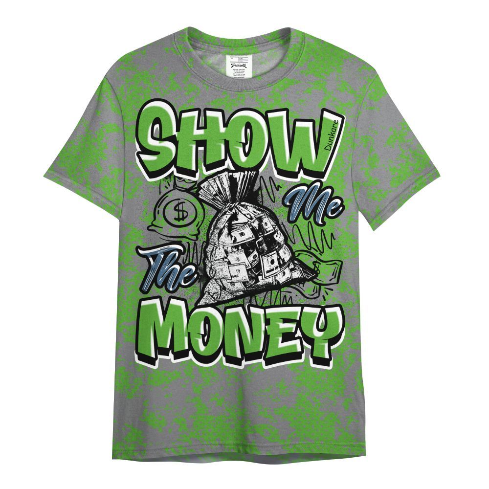 Shirt To Match Retro Green Bean 5s - Show Me The Money Retro All Over Print