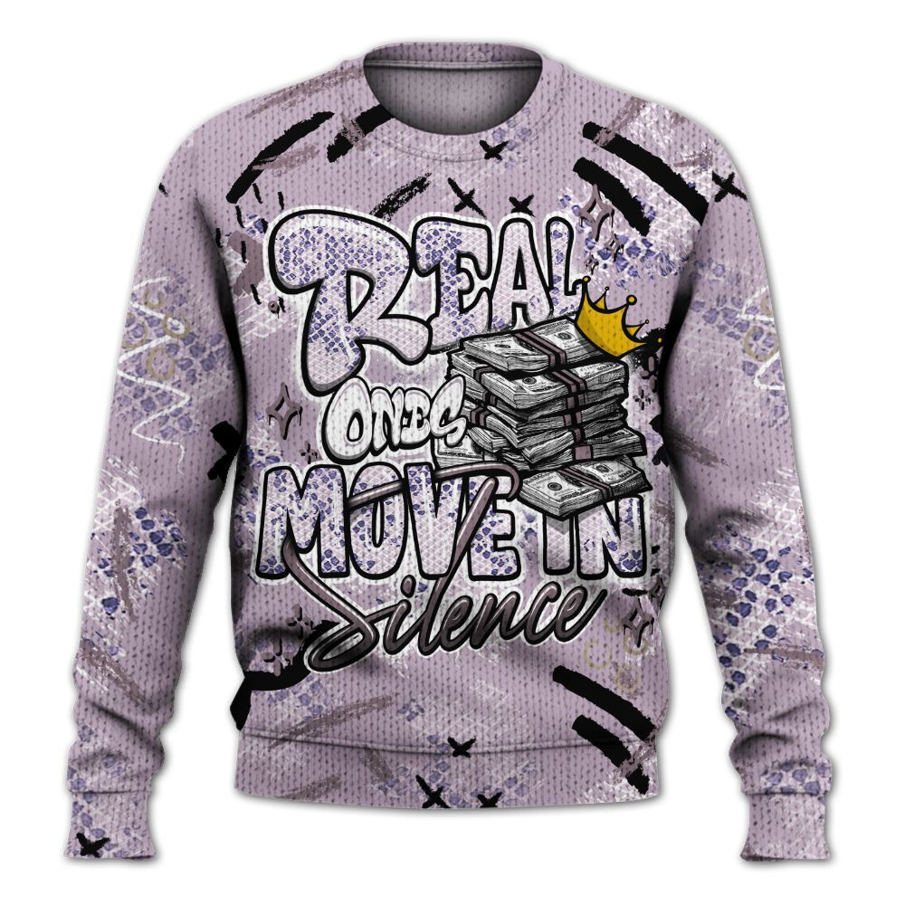 Knitted Sweater To Match Air Force 1 Low Purple Snake - Real Ones Move In Streetwear