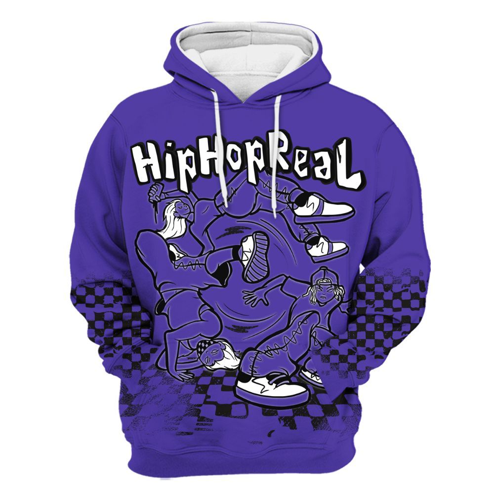 Hoodie To Match Field Purple 12s - Feel Life Street Style All Over Print