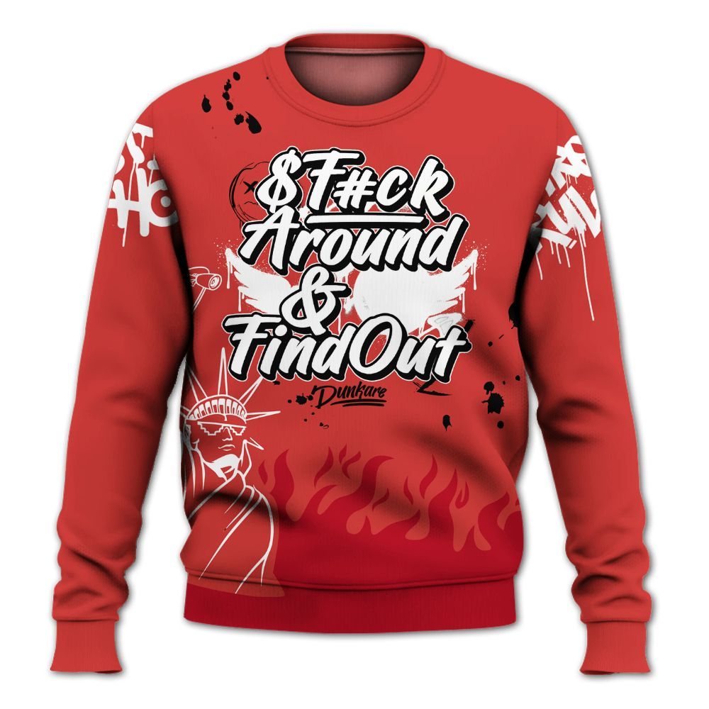 Sweatshirt To Match Scoot Zeros ODD City - Graphic Fck Around Find Out All Over Print