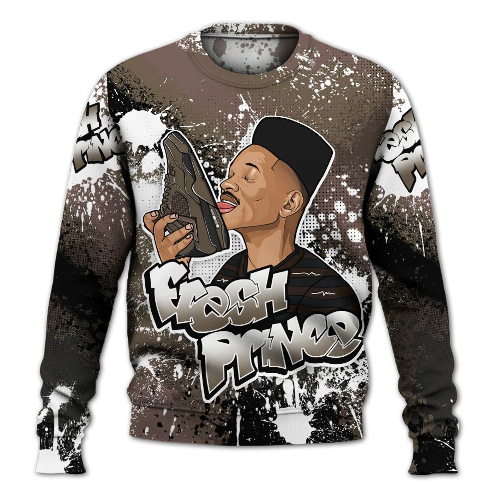 Sweatshirt To Match AMM Dark Mocha 4s - Fresh Sneaker Lick All Over Print