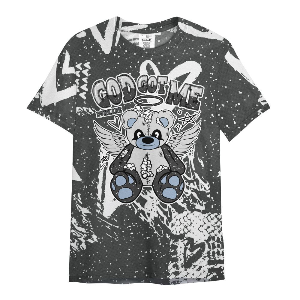 Shirt To Match Reverse Black White 6s - Gods Guides Me Bear Heart Grunge All Over Print