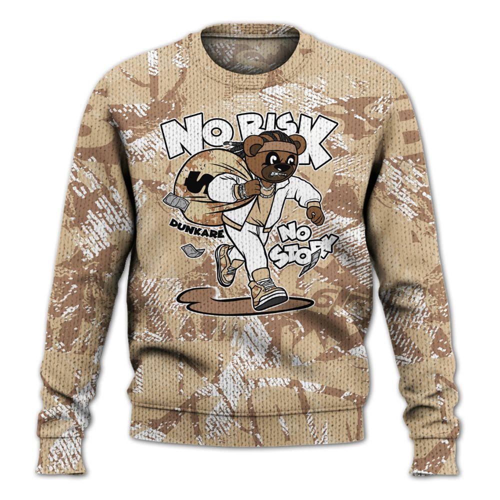 Knitted Sweater To Match Desert Camo 3s - Certain Bear Abstract Graffiti