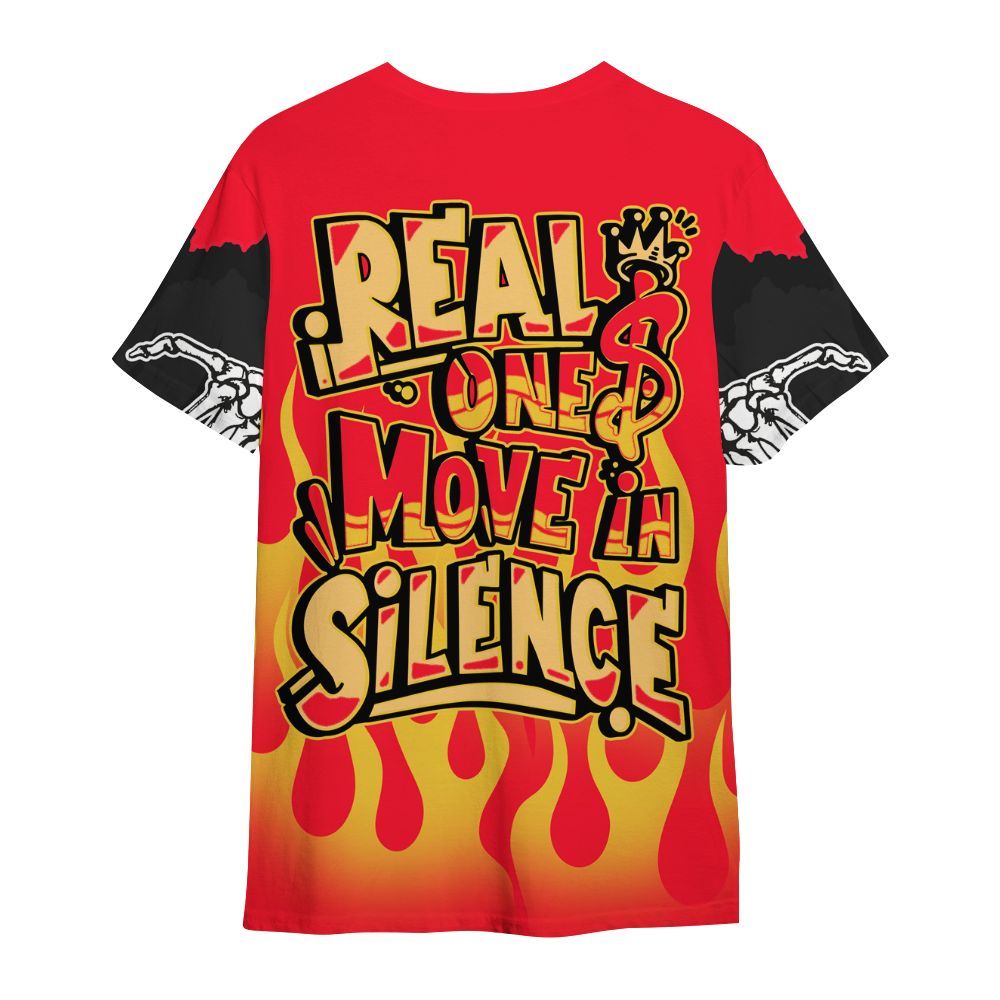 Shirt To Match KD 18 Air Bakin - Ones Move In Silence Graphic Trapped All Over Print
