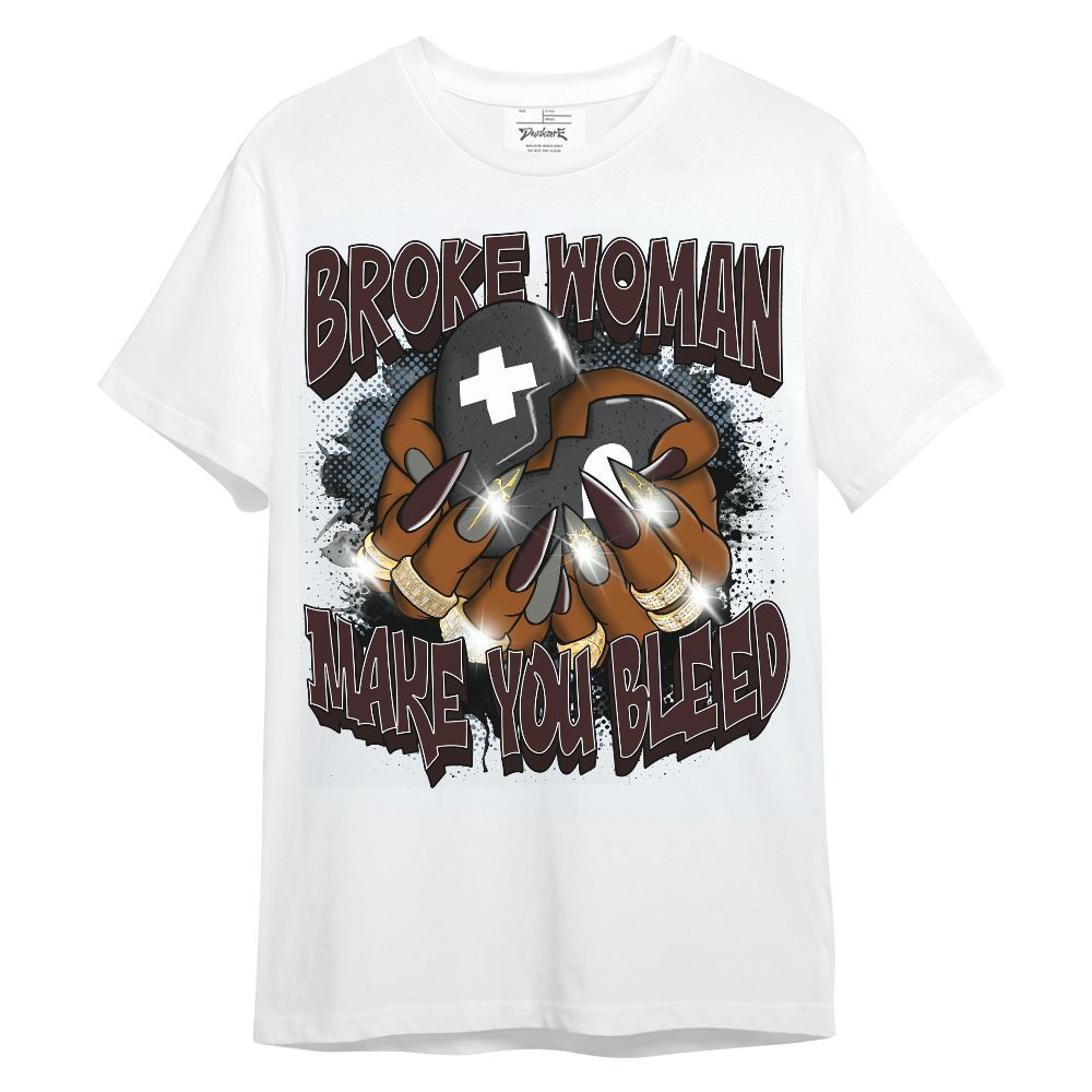 Shirt To Match Burgundy 5s - Broke Woman Heart Retro Unisex Shirt