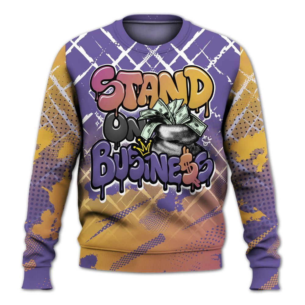 Sweatshirt To Match Book Sunset 1s - Halftone Stand Business Dripping All Over Print