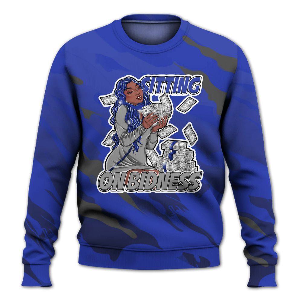 Sweatshirt To Match Air Max Plus Black Racer Blue - Bidness Colored All Over Print