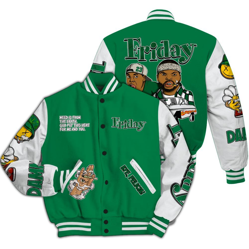 Varsity Jacket To Match Lucky Green 2s - Friday Sneaker Stress Style All Over Print