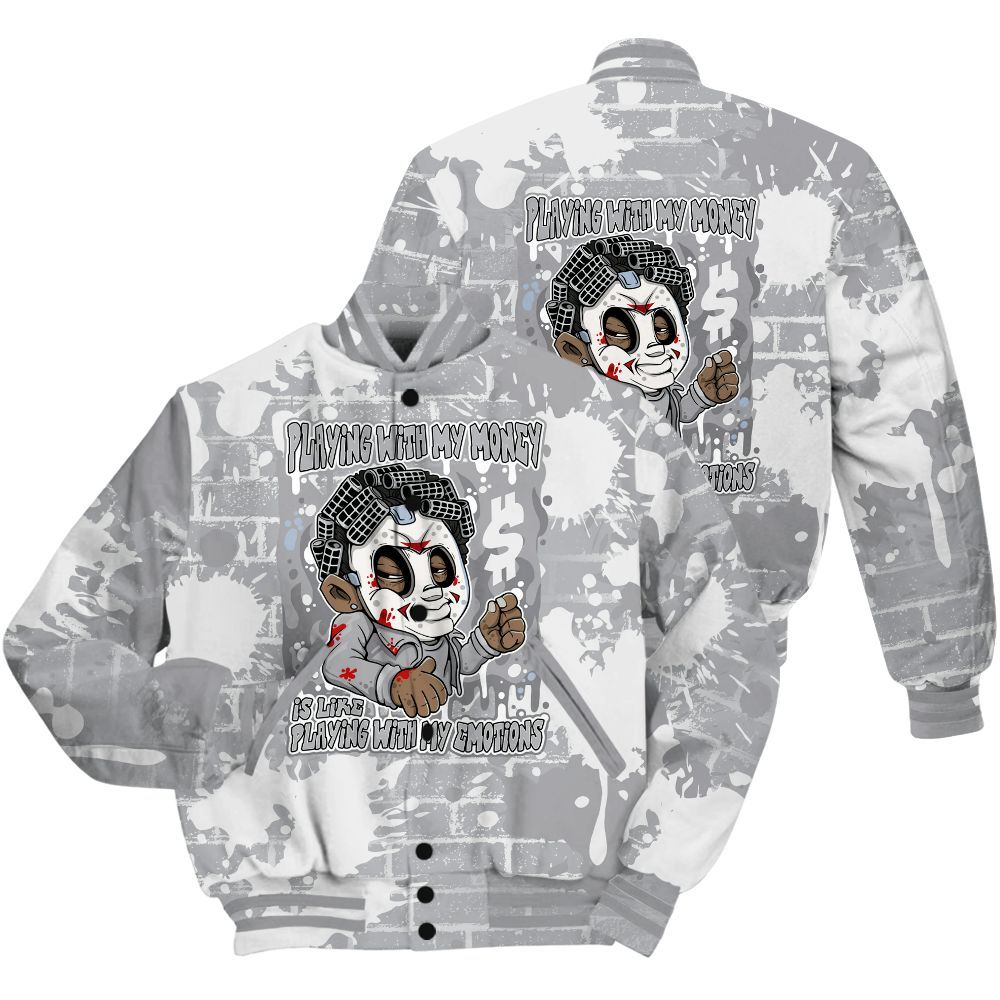 Varsity Jacket To Match Low OG Wolf Grey 1s Shirt - Playing With My Money Graphic Halloween All Over Print