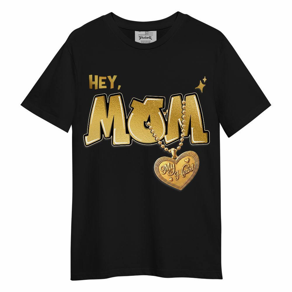 Shirt To Match Retro Low Mother's Day Metallic Gold 11s - Hey, Mom Love Sneaker Graphic