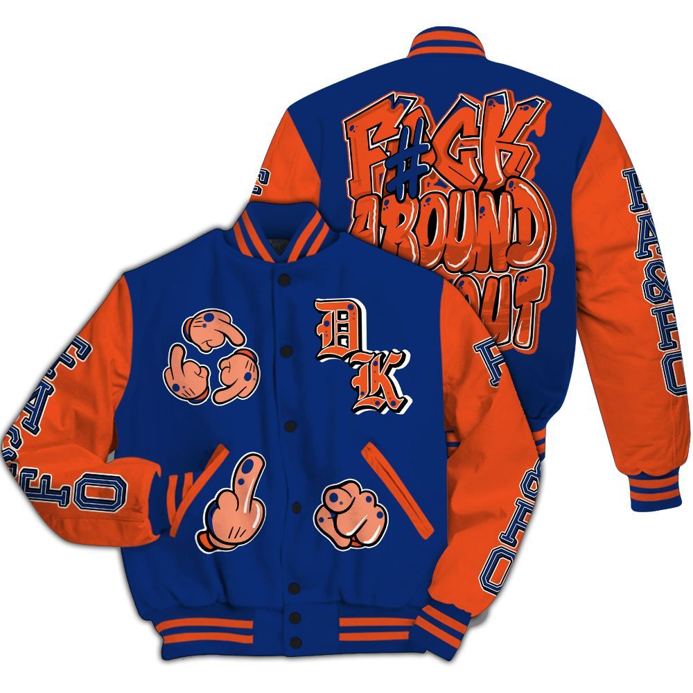 Varsity Jacket To Match Suede GS League - F Around Find Out Graphic All Over Print