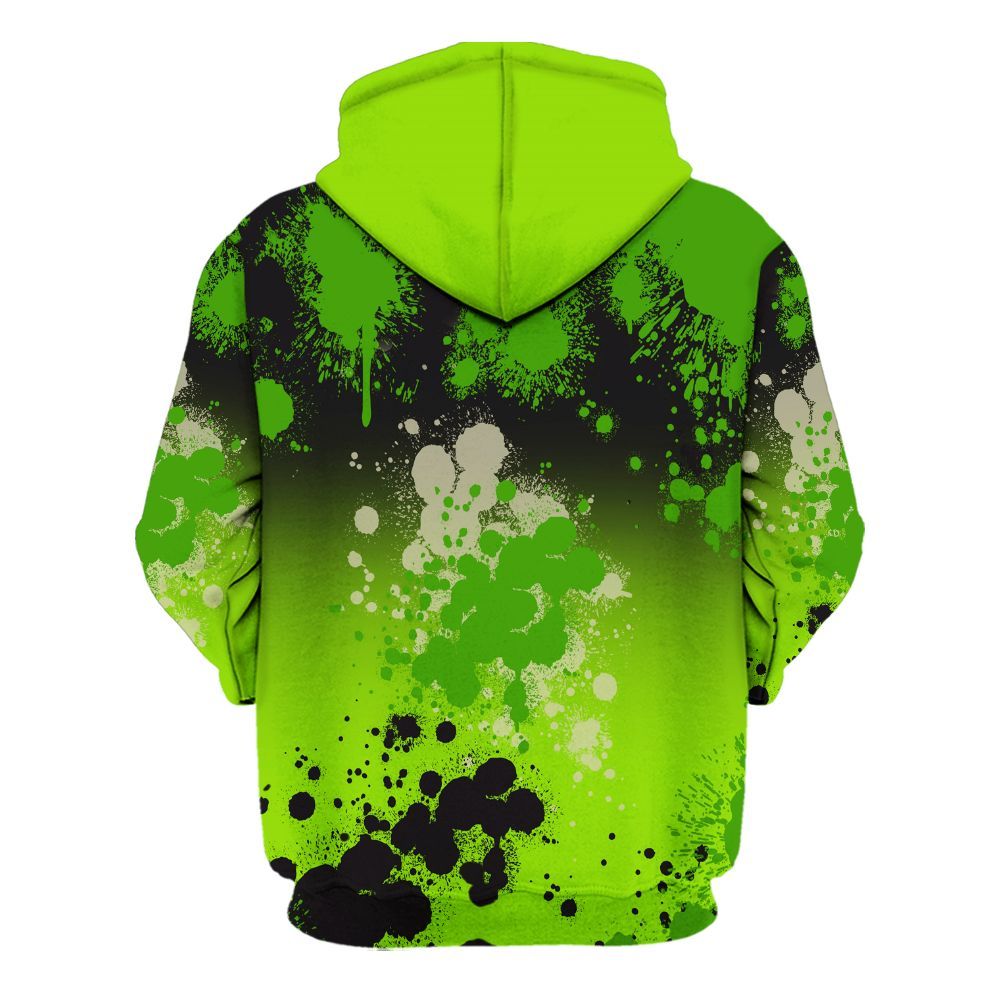 Hoodie To Match Electric Green 6s - Trust No One Scary All Over Print